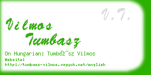 vilmos tumbasz business card